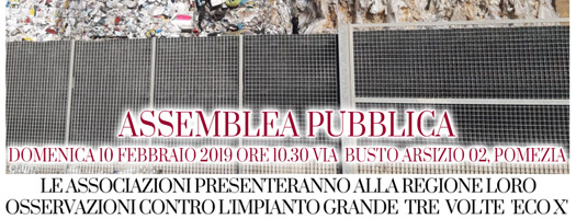 Impianto via Trieste, Assemblea pubblica Domenica 10 febbraio 2019